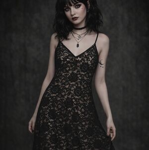 Paris Sunday Midi Shift Dress Sleeveless Black Lace Overlay Romantic Whimsigoth